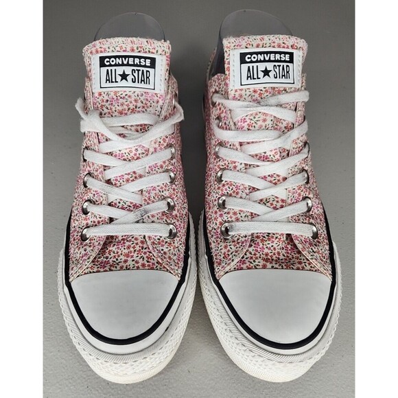 Chuck Taylor Platform All Star Lift Ox Egret/Multi/Black 568378C VINTAGE FLORAL - Picture 4 of 11